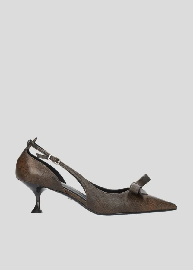 Lola Cruz Laia 55 escarpins chocolat talon 5,5 cm