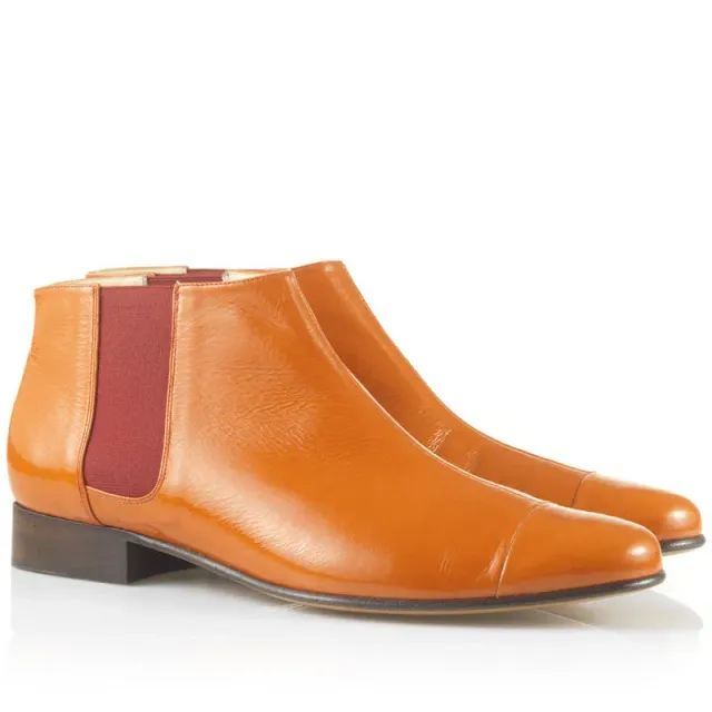 Bégum Paris Lucrèce Vogue boots safran verni 2 cm