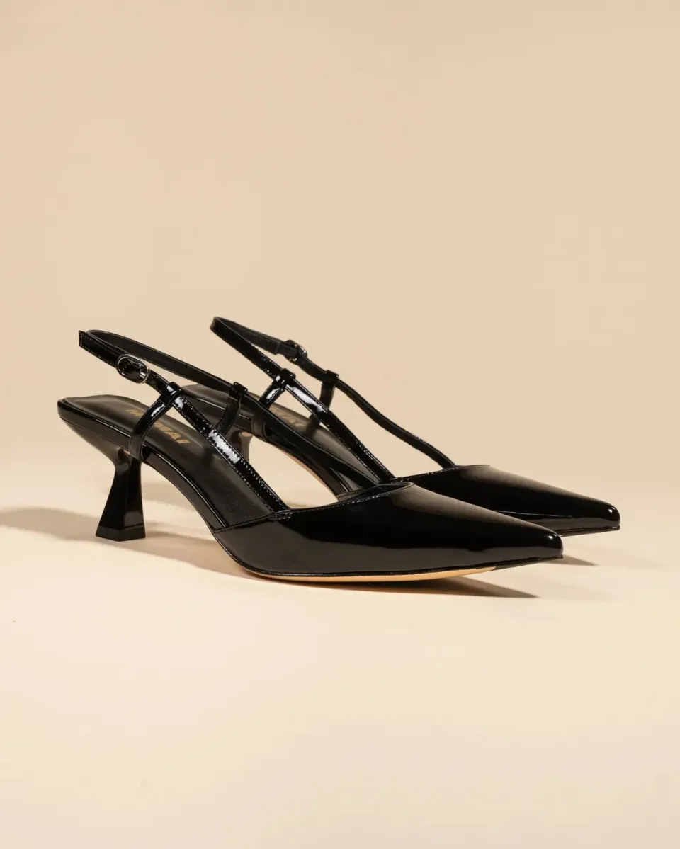 Mi/Mai Corto Black Mirror escarpins vernis petit talon