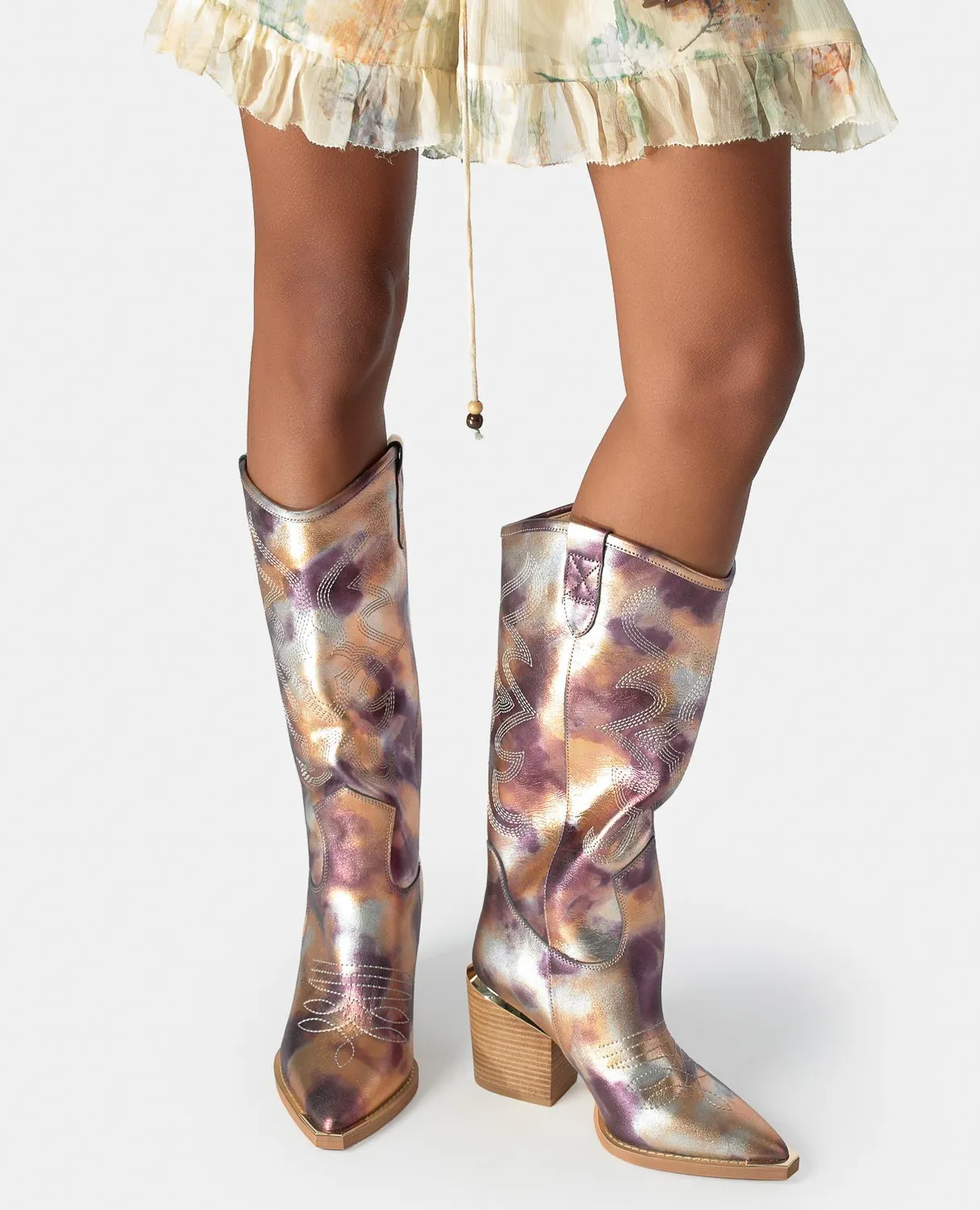 Alma en Pena V260108 bottes campera violet talon 7,5 cm