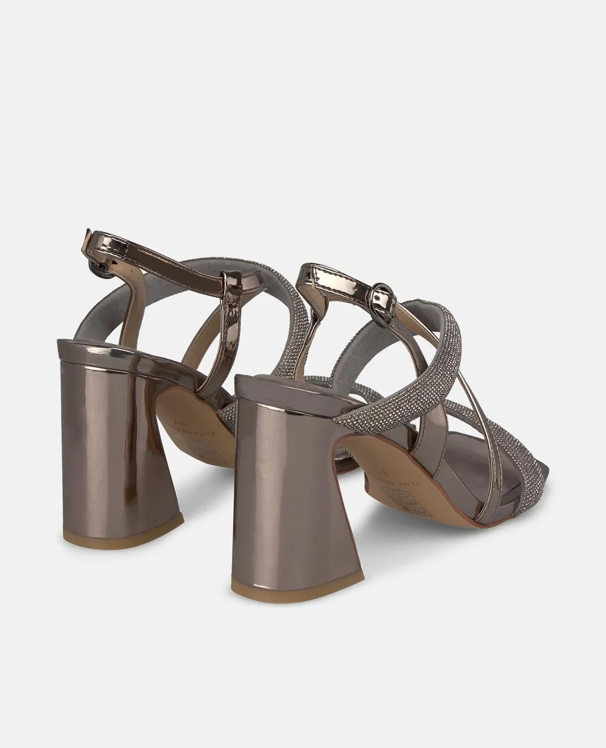 Alma en Pena V262351 sandales bronze strass talon 9,8 cm