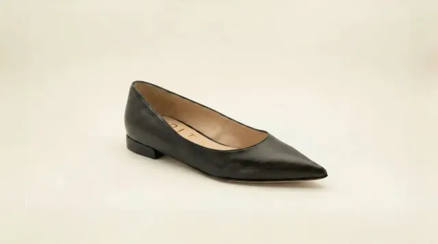 Matteo Pitti Sonia ballerines pointues noires cuir