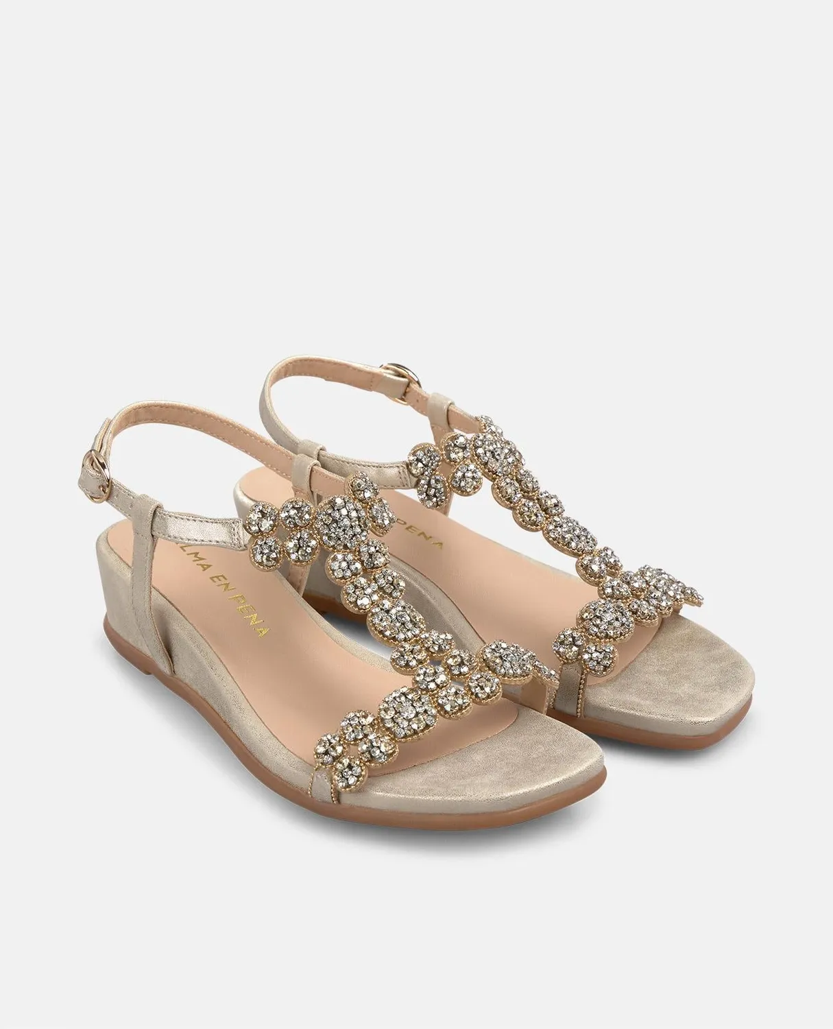 Alma en Pena V2551782 compensées doré bijou talon 4,5 cm