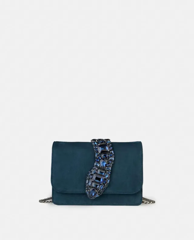 Alma en Pena BG104 sac bandoulière cuir bleu chaîne