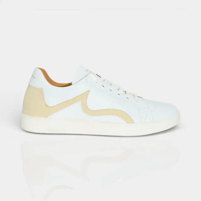 Karine Arabian NAD sneakers homme cuir blanc beige