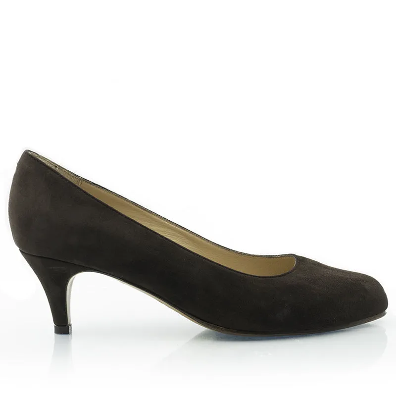 Bégum Paris Alice escarpins marron foncé velours 5 cm