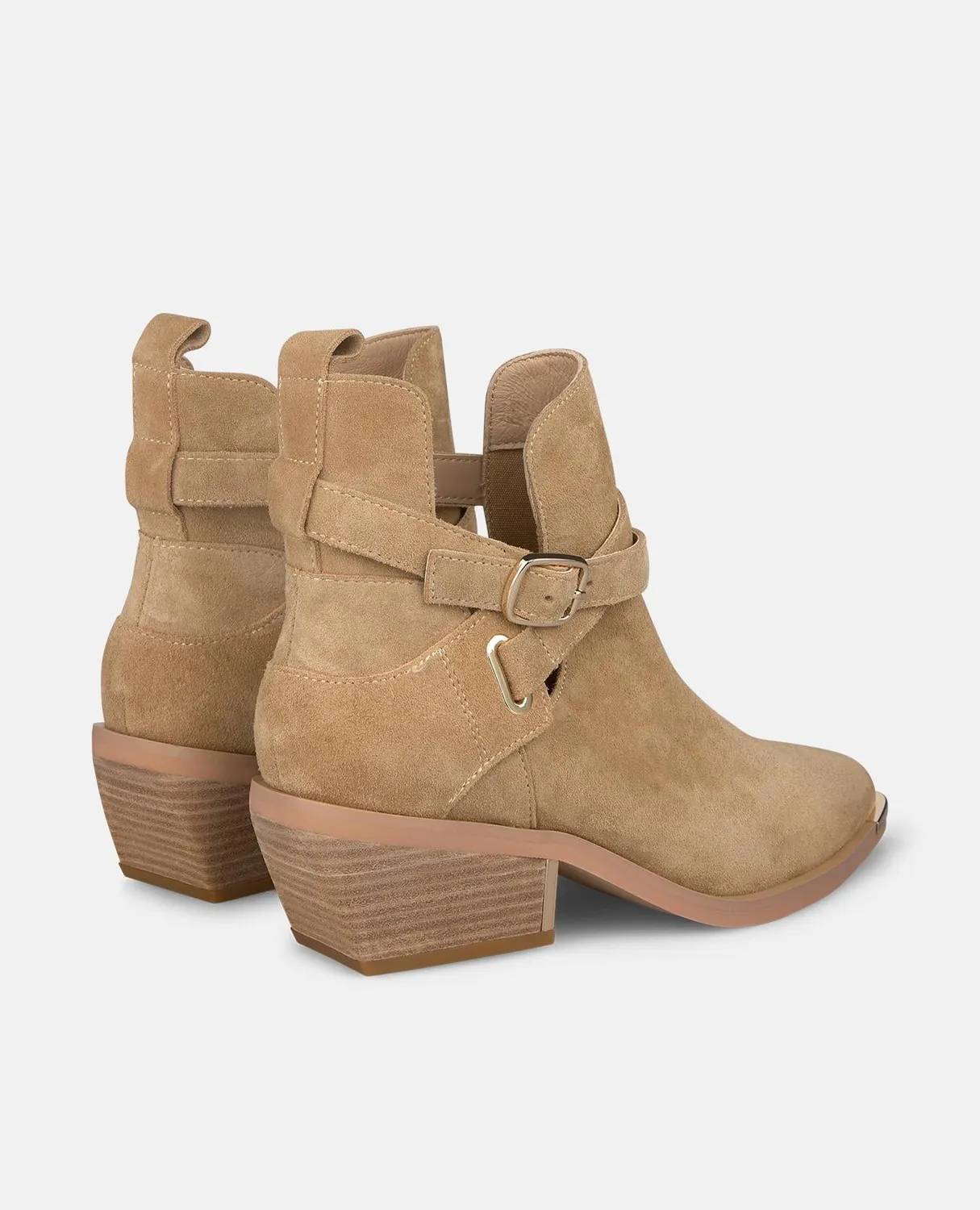 Alma en Pena V260253 bottines sable talon bloc 5 cm