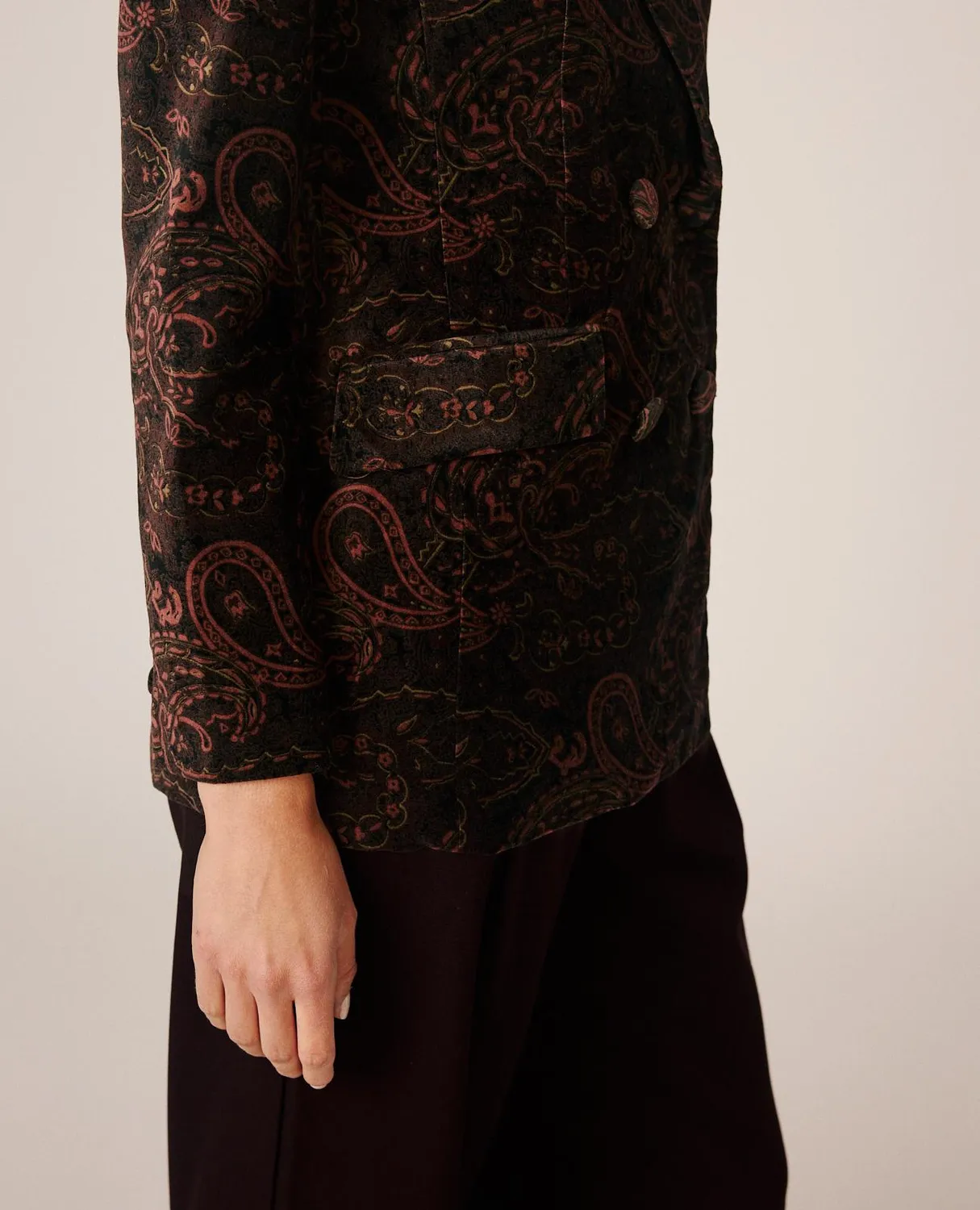 Alma en Pena I26CL1000 blazer velours marron paisley