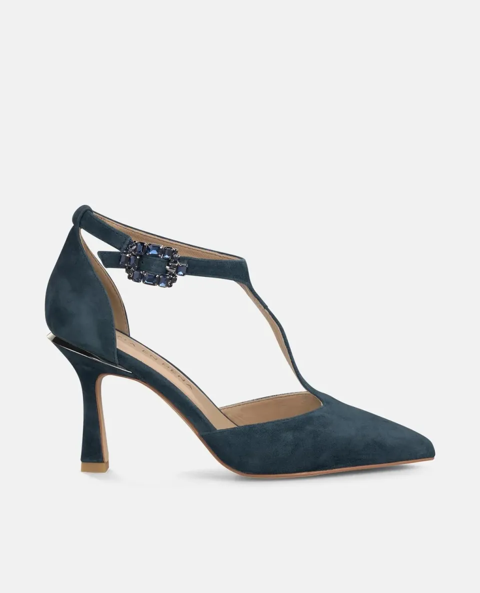 Alma en Pena V262006 escarpins cuir bleu 9 cm