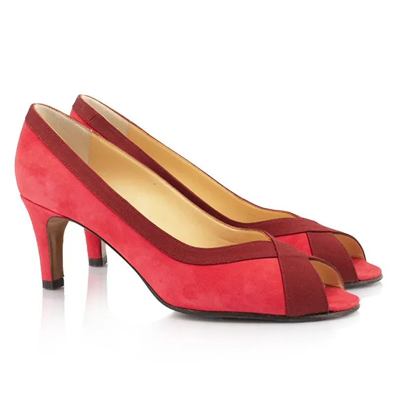 Bégum Paris Gilda escarpins coquelicot ouvert 5,5 cm