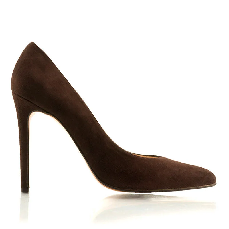 Bégum Paris Trapèze escarpin chocolat talon 10,5 cm