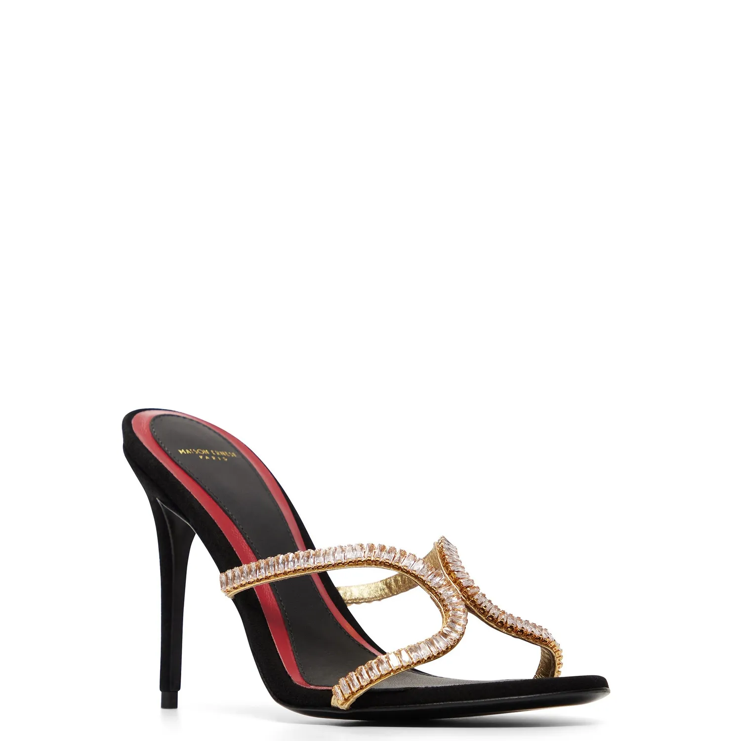 Maison Ernest Lys Mule 100 mules blanc noir cuir bicolore