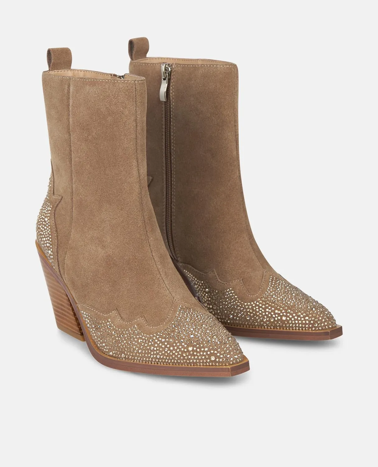 Alma en Pena I2552601 bottines cuir vison talon 8 cm