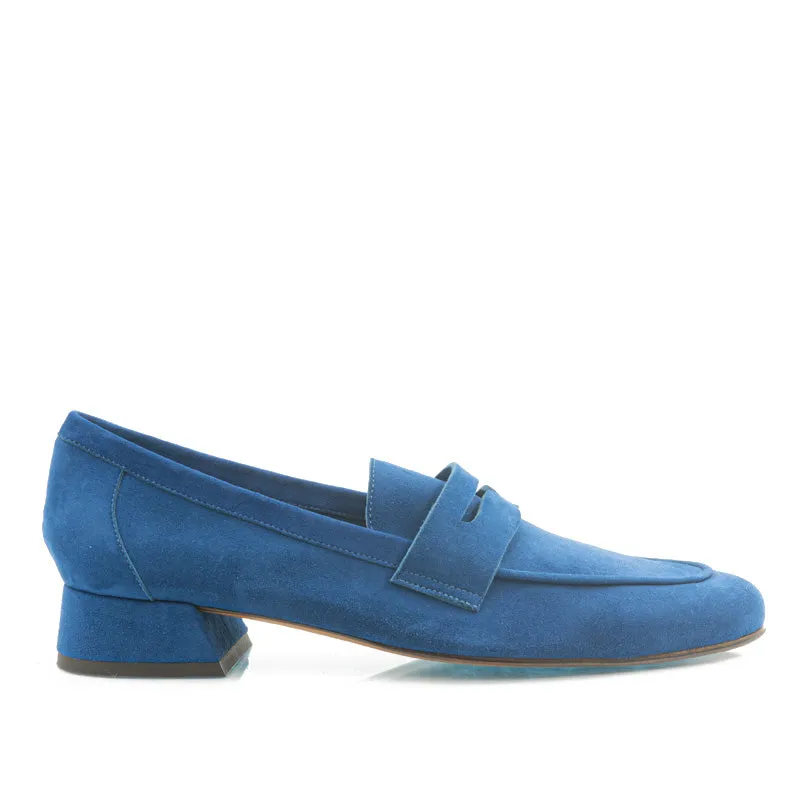 Bégum Paris Cheyenne mocassins bleu marine velours