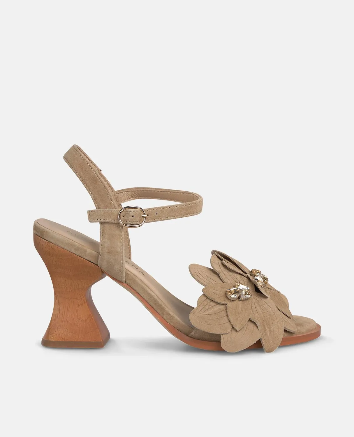 Alma en Pena V262451 sandale talon fleur beige 10 cm
