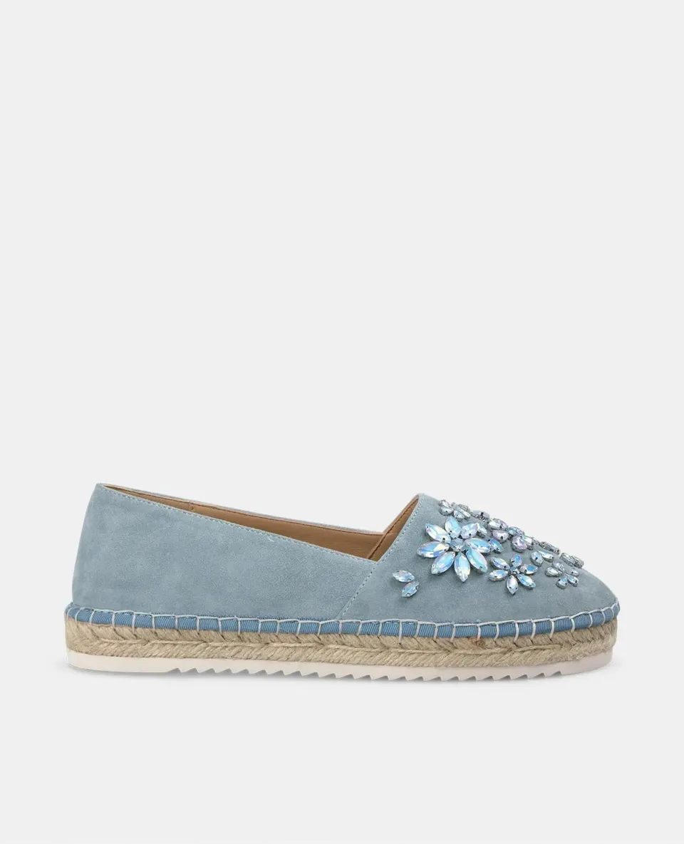 Alma en Pena V250277 espadrilles bleu à strass