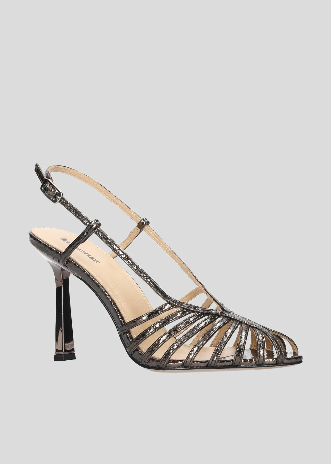 Lola Cruz Agata 95 sandales gris plomb talon 9,5 cm