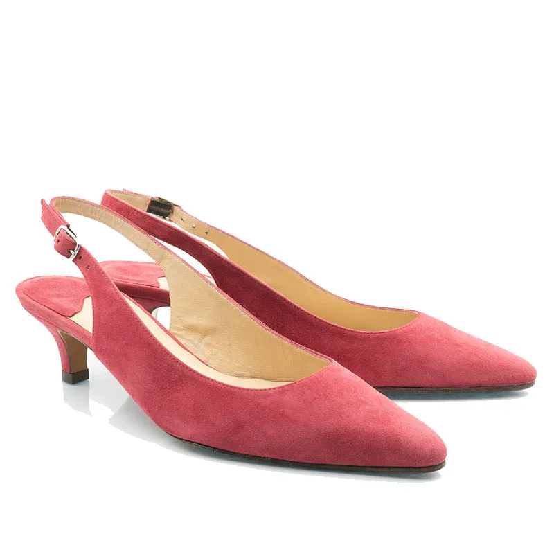 Bégum Paris Volant escarpins bleu marine petit talon