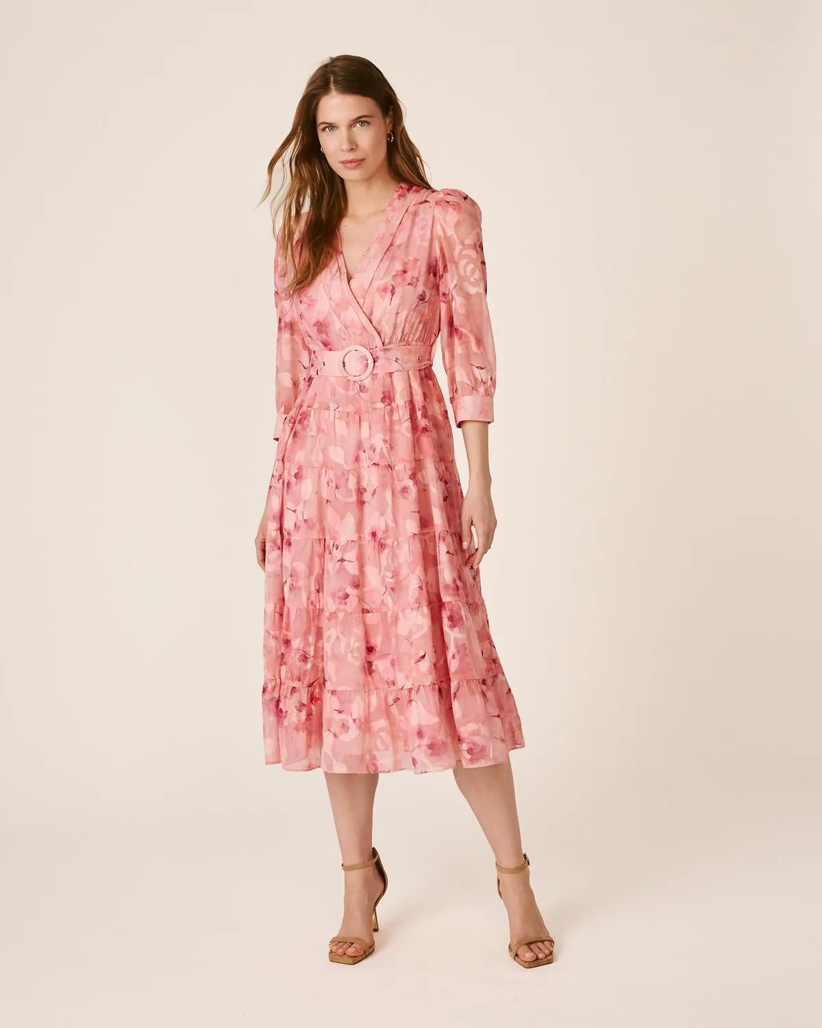 Alma en Pena V26CL0225 robe longue gaze rose