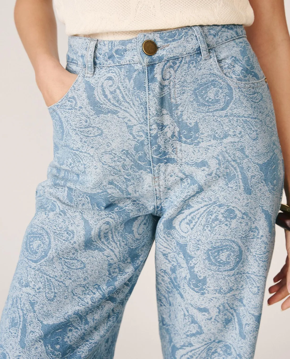Alma en Pena I26CL1609 jean paisley bleu