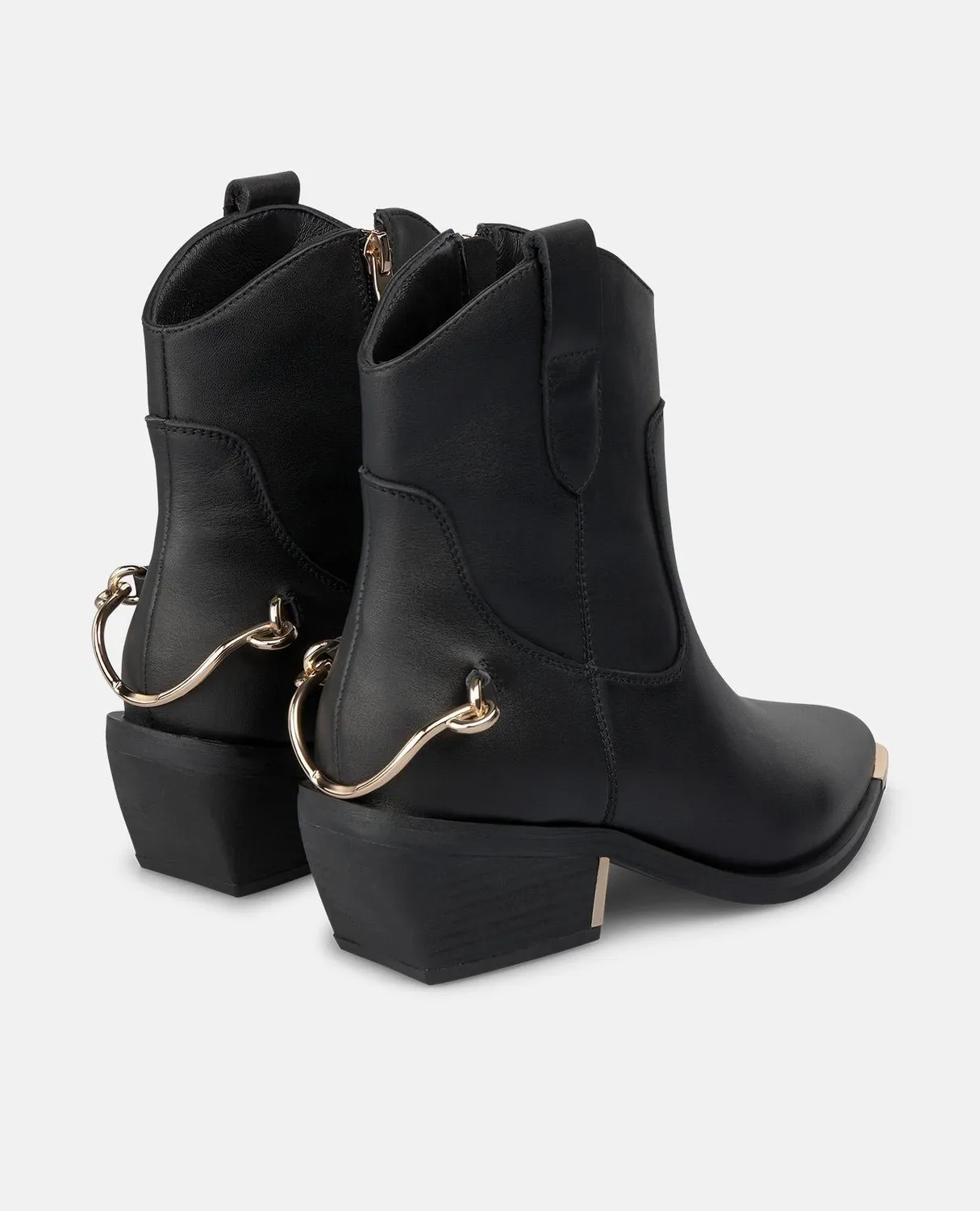 Alma en Pena I260550 bottine cowboy noire napa zip 5 cm