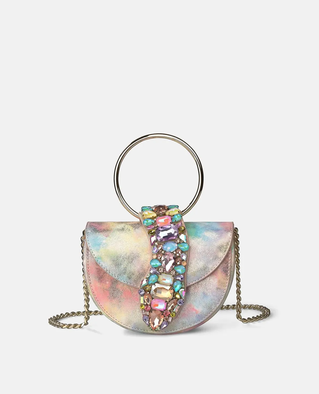 Alma en Pena BG101 sac bandoulière cuir rose serpent