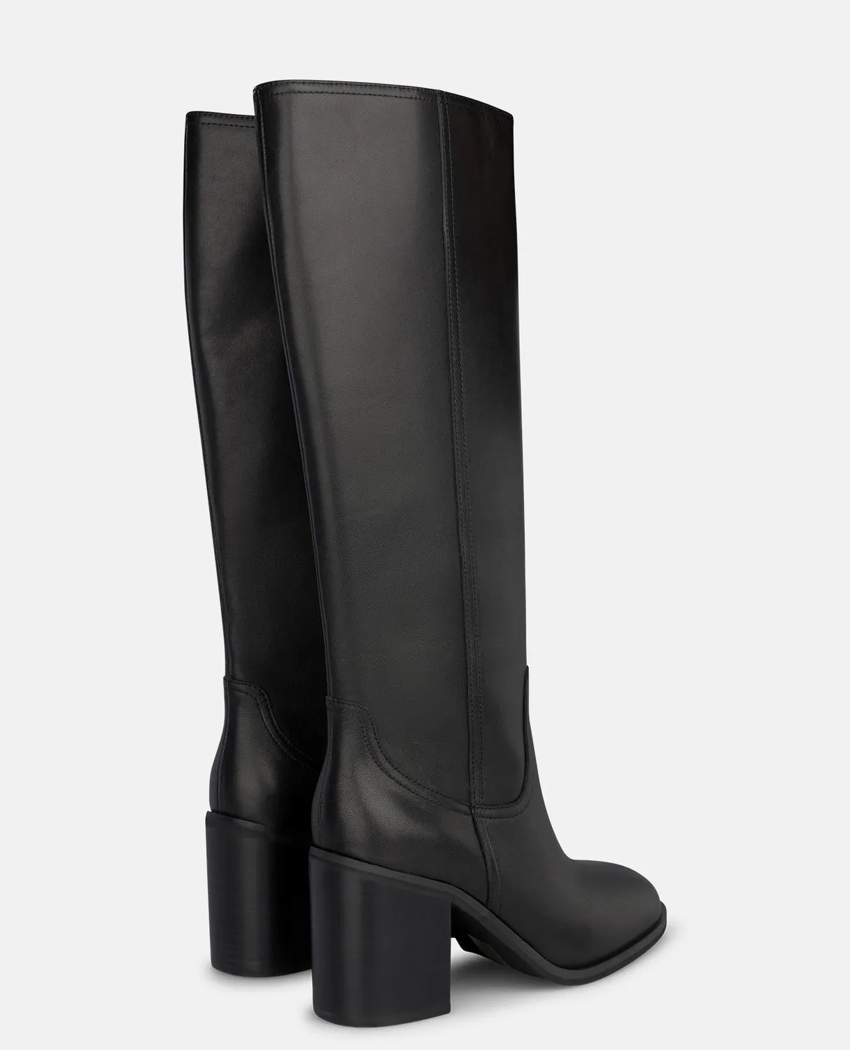 Alma en Pena I260511 bottes noires cuir talon 8,5 cm