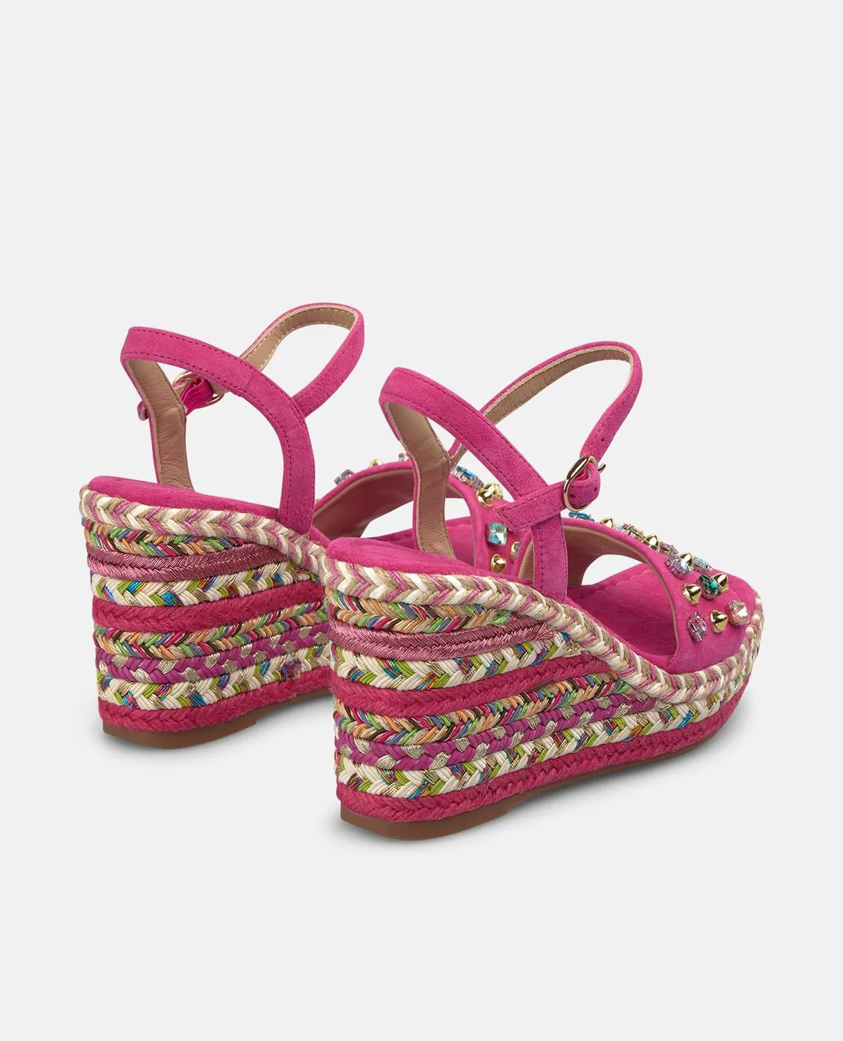Alma en Pena V266103 sandales compensées fuchsia 9,5 cm