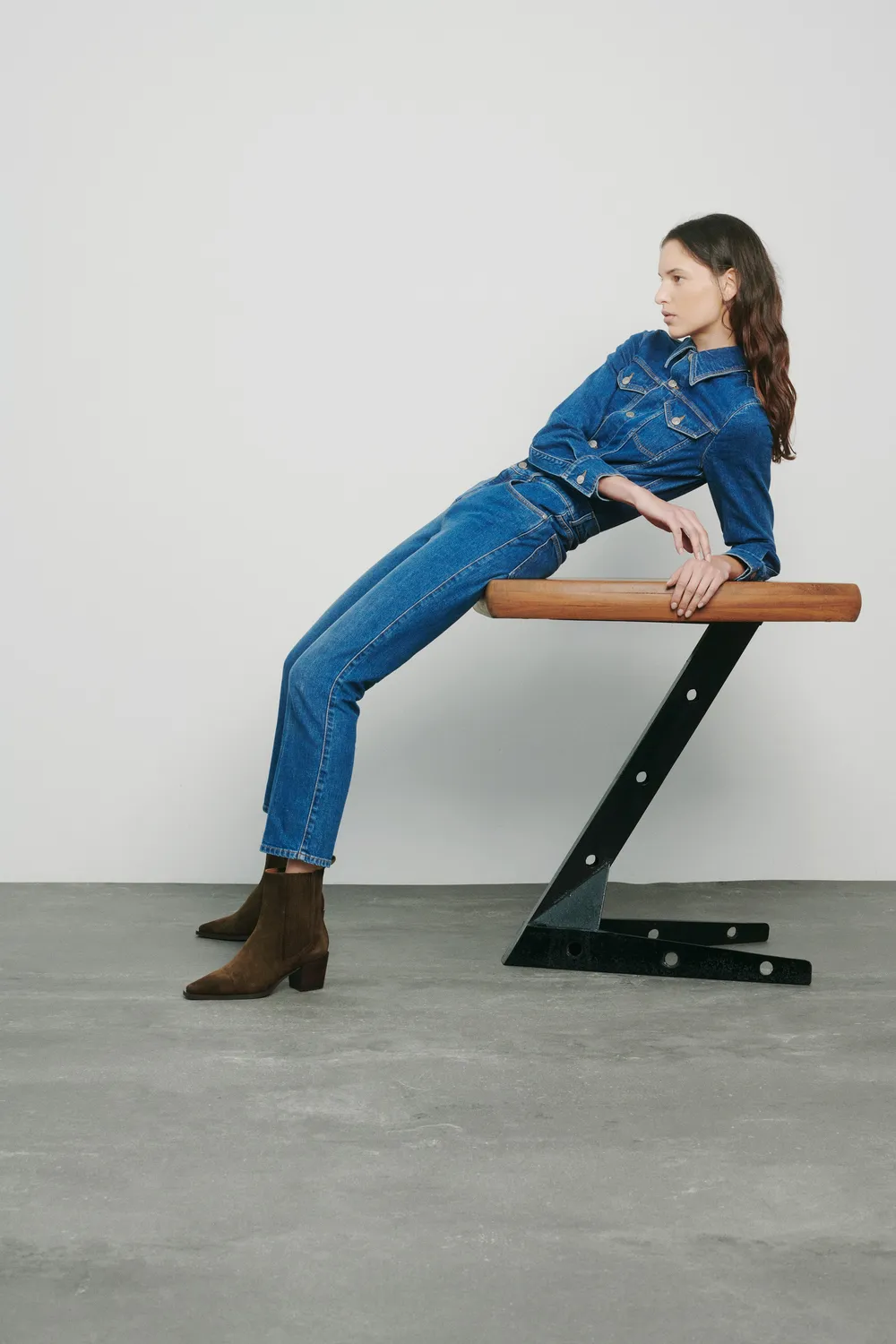 Mi/Mai Jane II Kaki Suede bottines chelsea daim