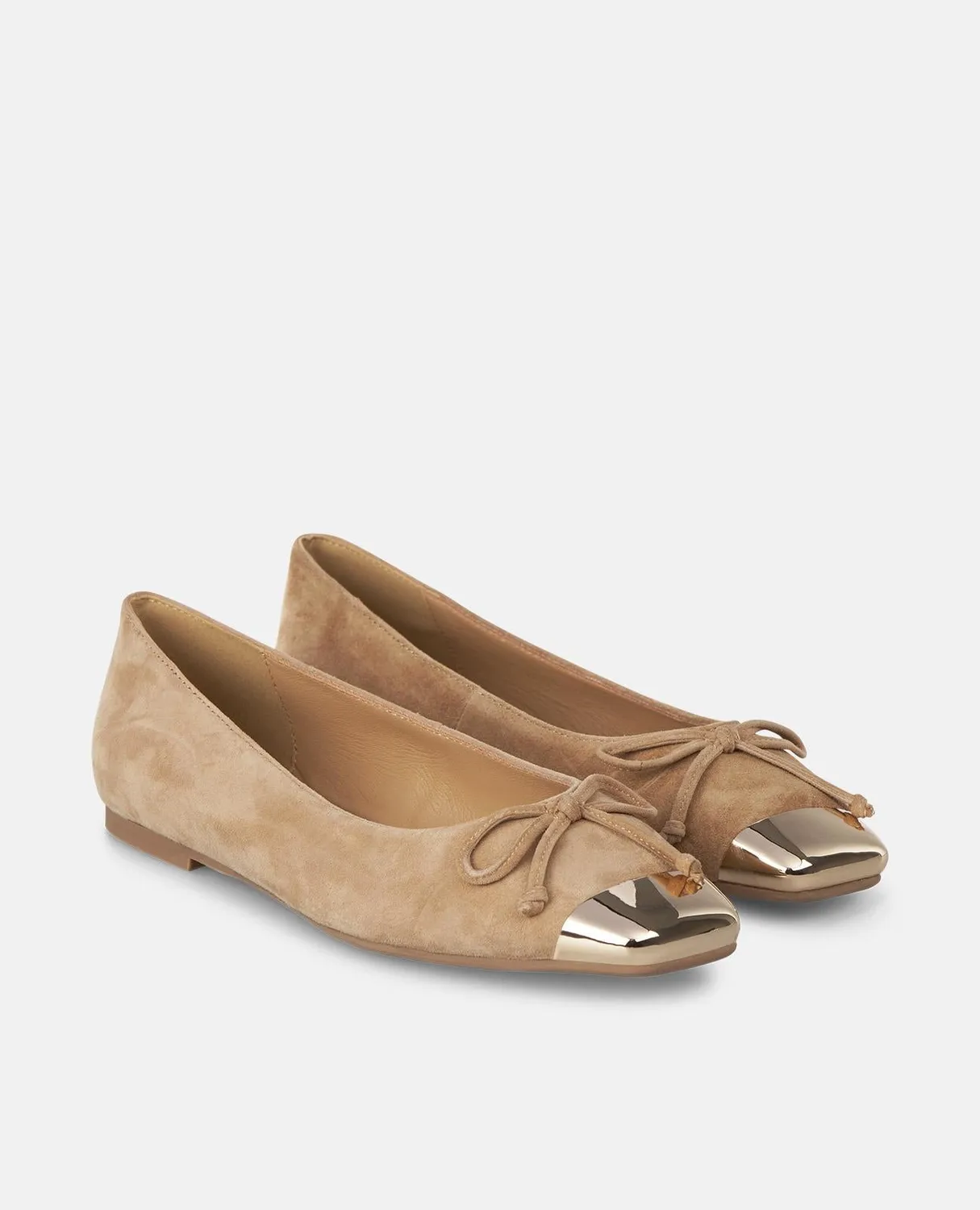 Alma en Pena I250157 Ballerines Camel Suède Nœud
