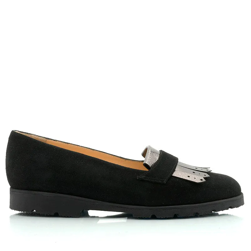 Bégum Paris Helsinki chaussures plates noir brillant cuir