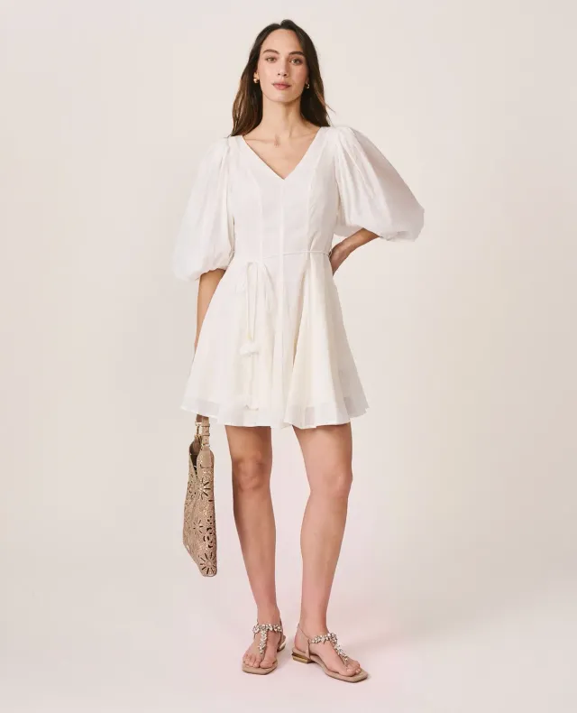 Alma en Pena V26CL0102 robe mini blanche viscose