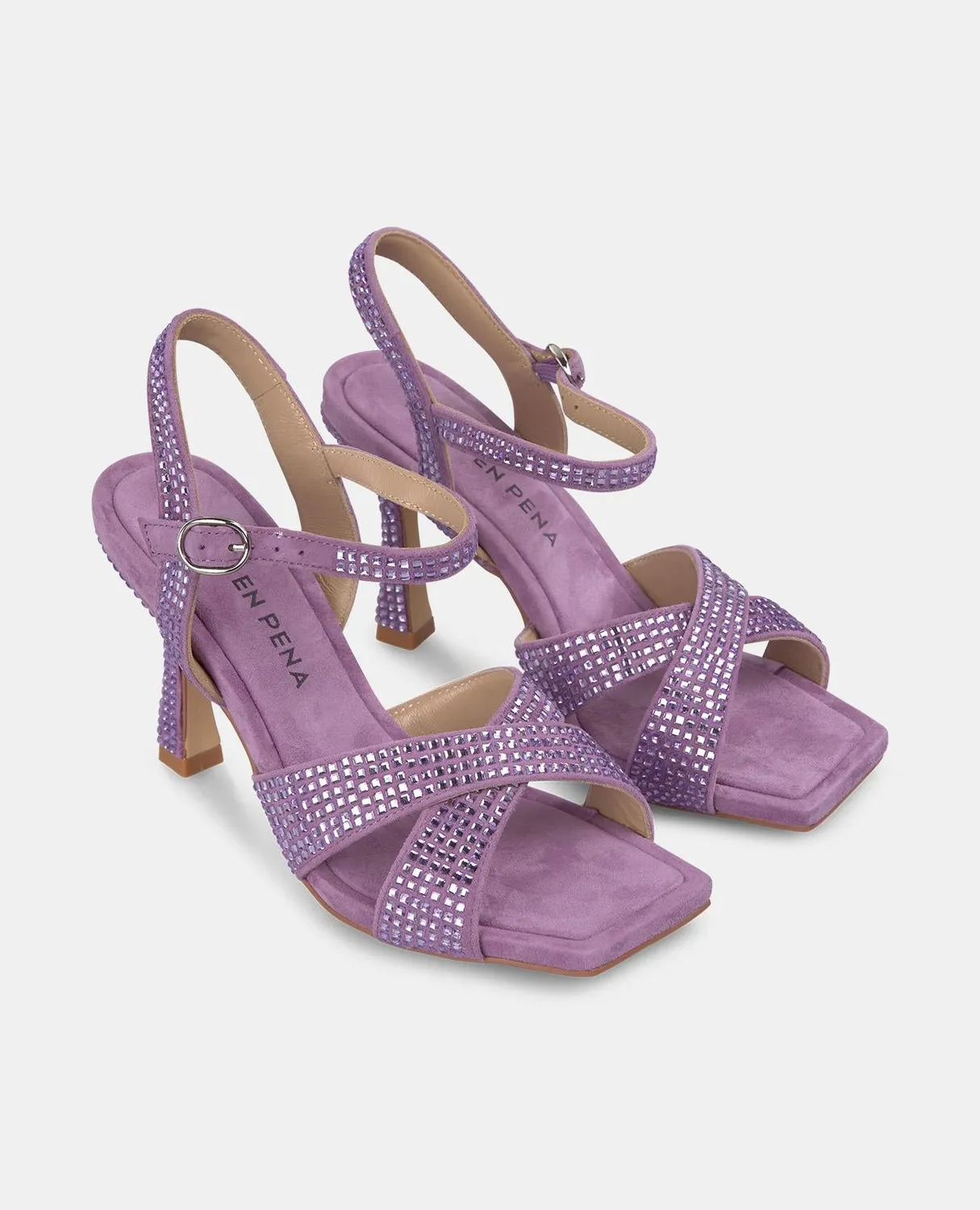 Alma en Pena V250836 sandales talon 9 cm violet strass