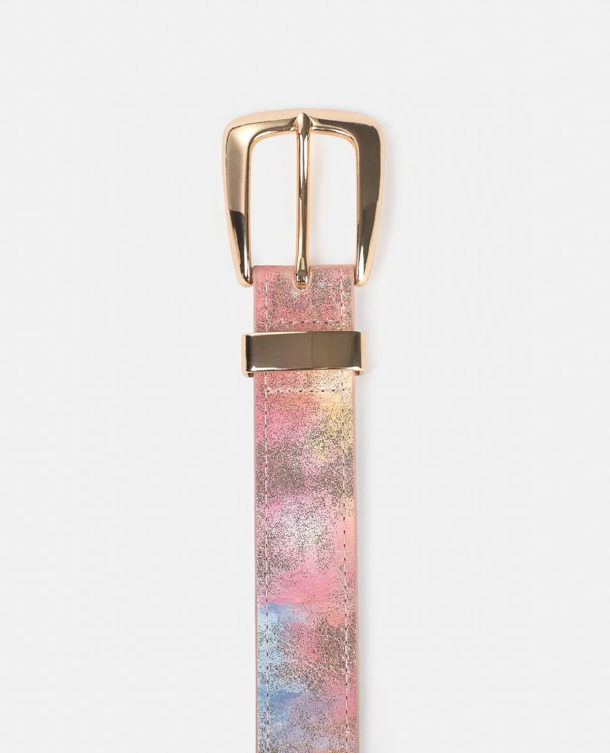 Alma en Pena V26CT017 ceinture cuir rose boucle métal
