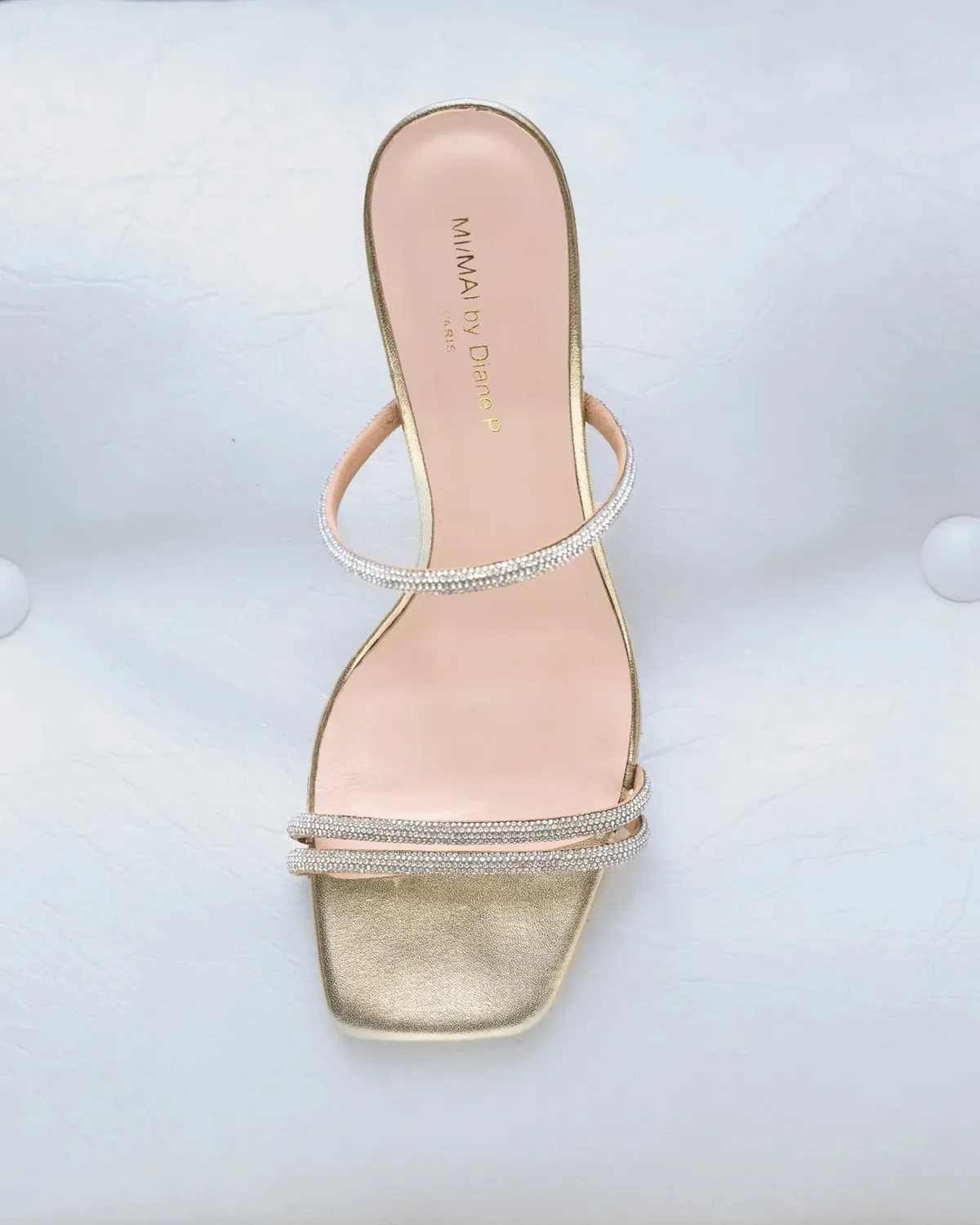 Mi/Mai Tokyo Gold by Diane Perreau sandales doré strass