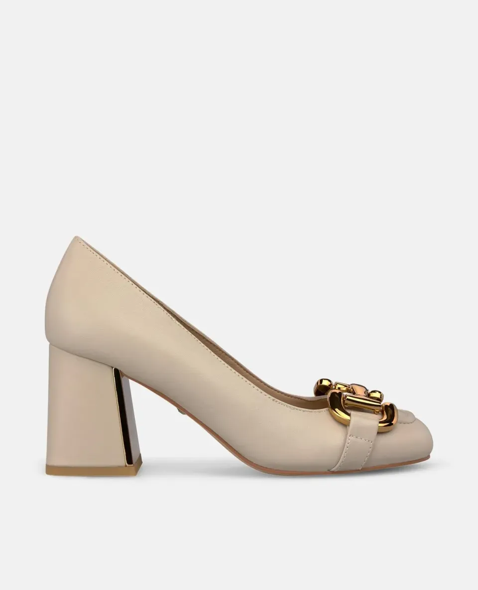 Alma en Pena I260160 escarpins cuir ivoire talon 7 cm