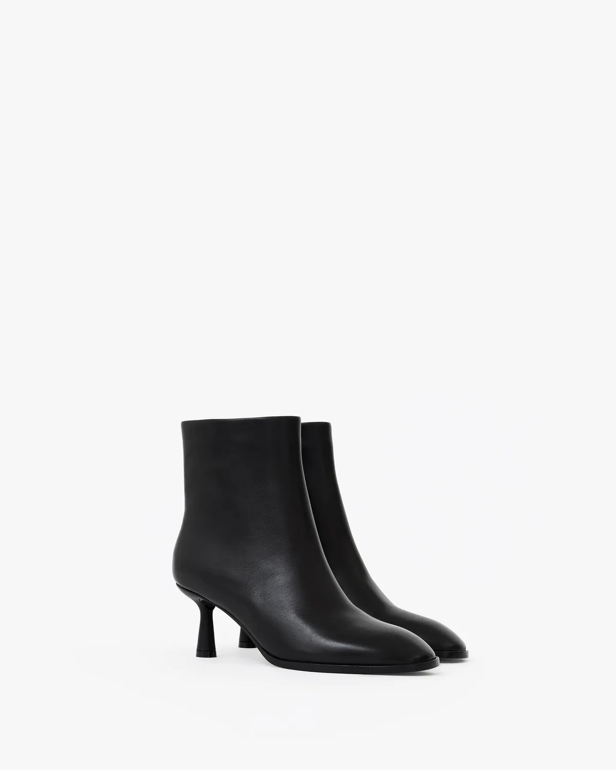 Mi/Mai Naoto bottines cuir noir bout rond talon fuselé