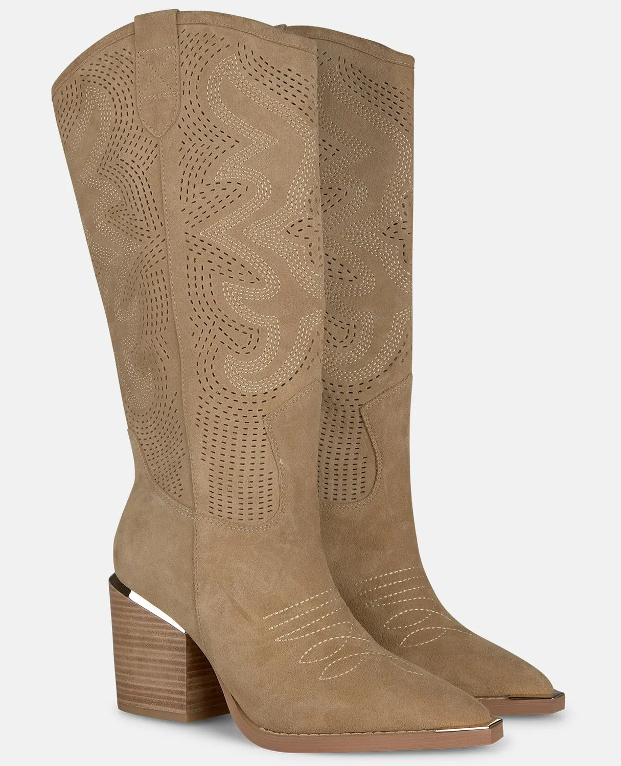 Alma en Pena V260103 bottes cowboy sable talon 8 cm