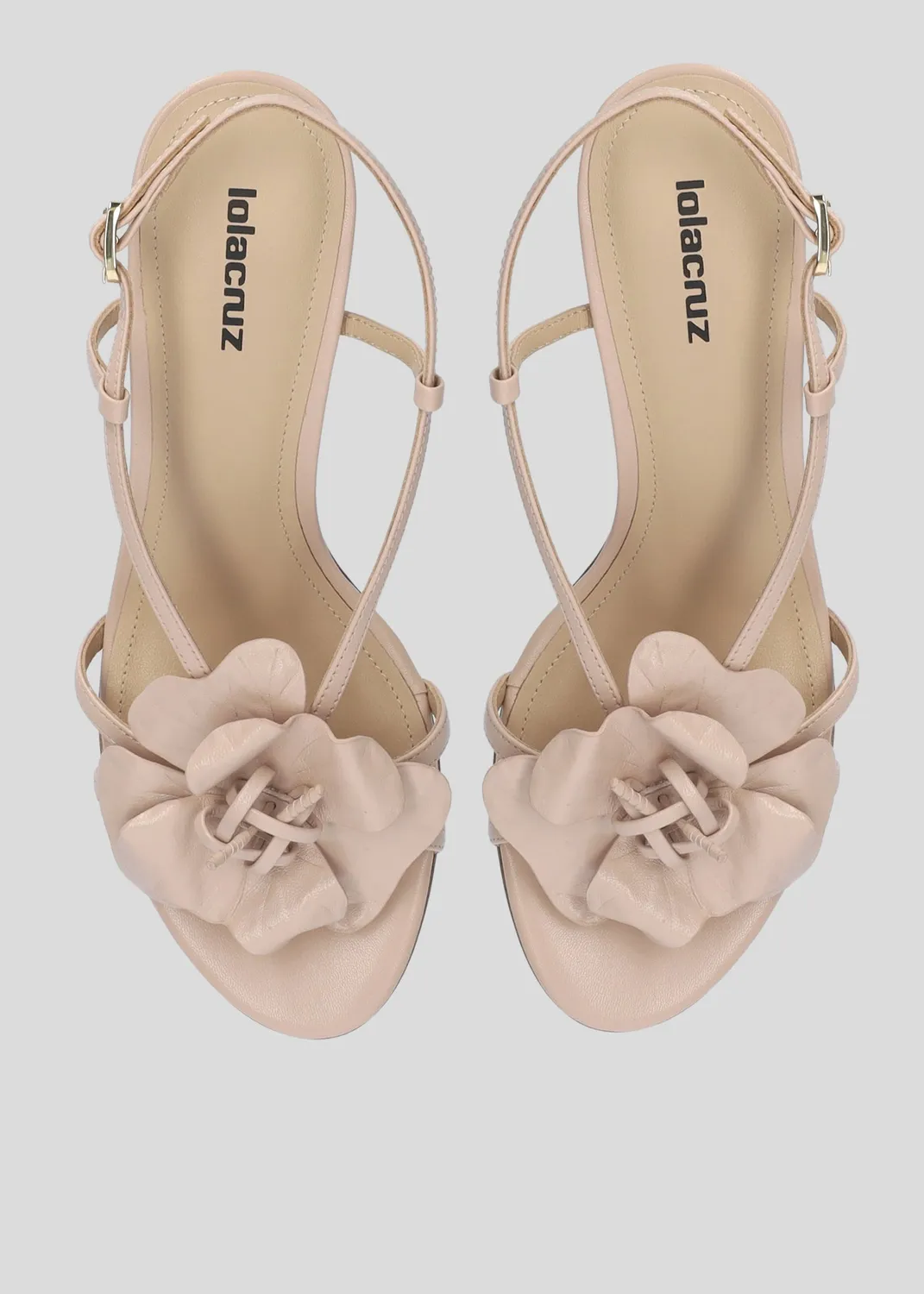 Lola Cruz Tulipa 65 sandales nude talon 6,5 cm