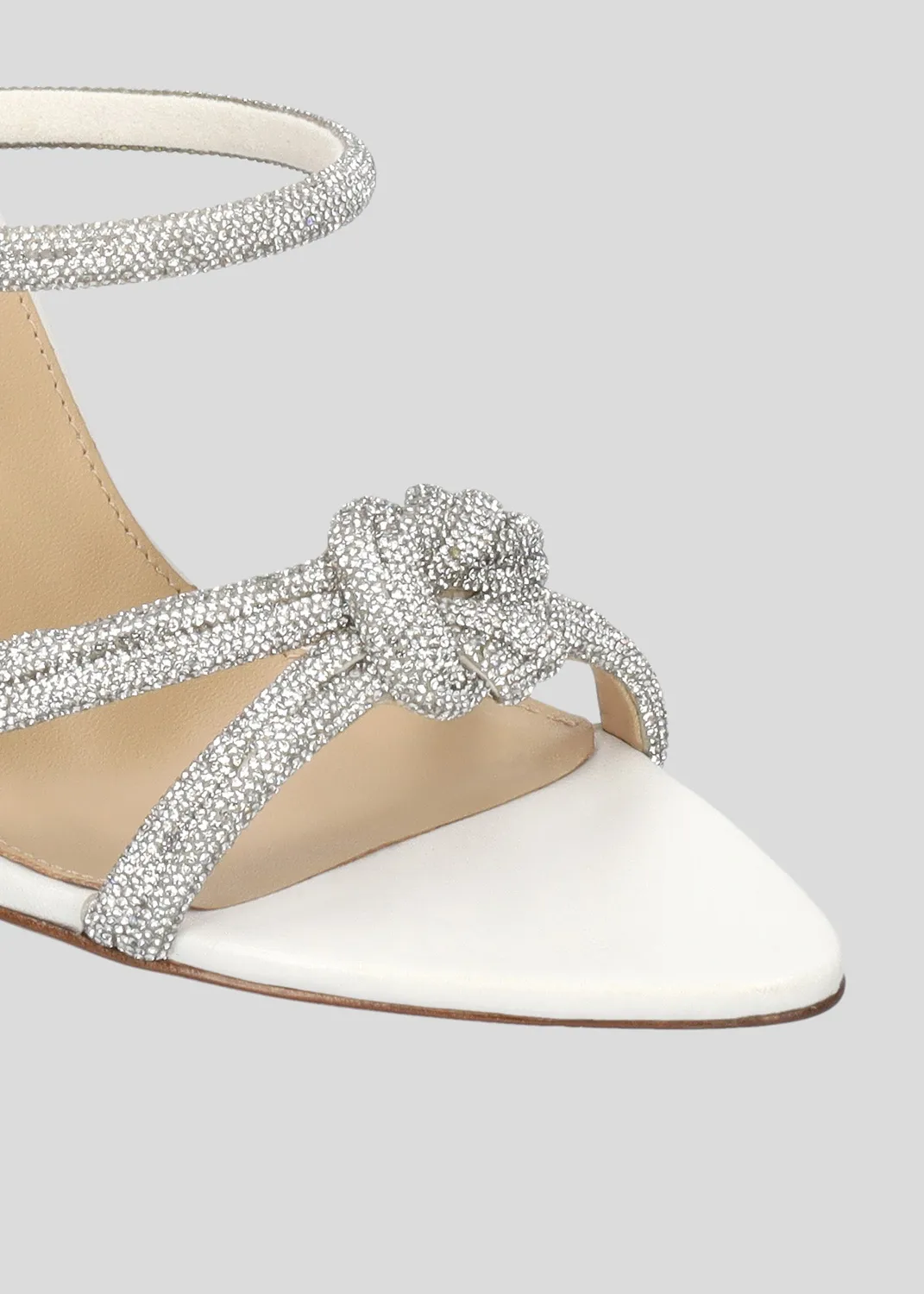 Lola Cruz Alice Mule 95 mules à talon blanc 9,5 cm