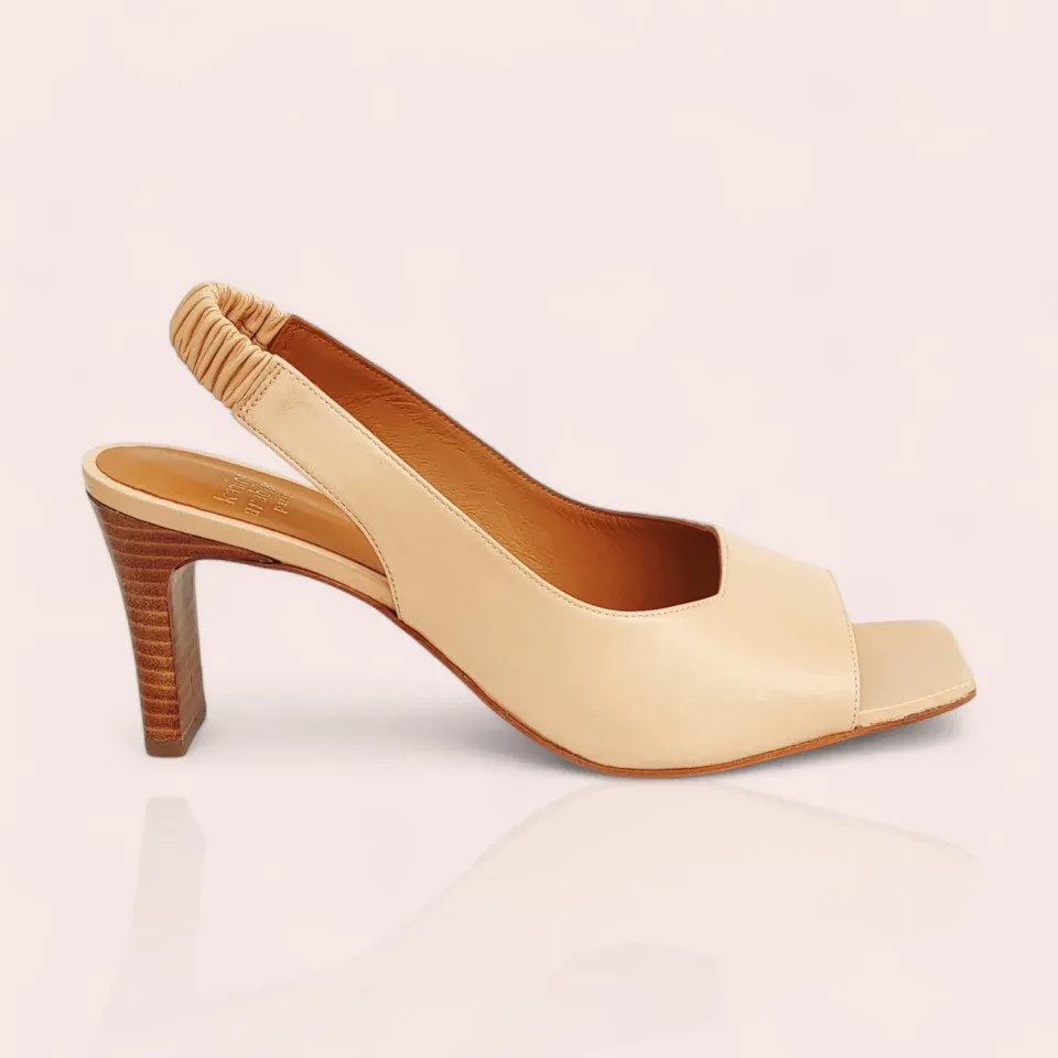 Karine Arabian LAFAYETTE sandale cuir nude talon 70mm