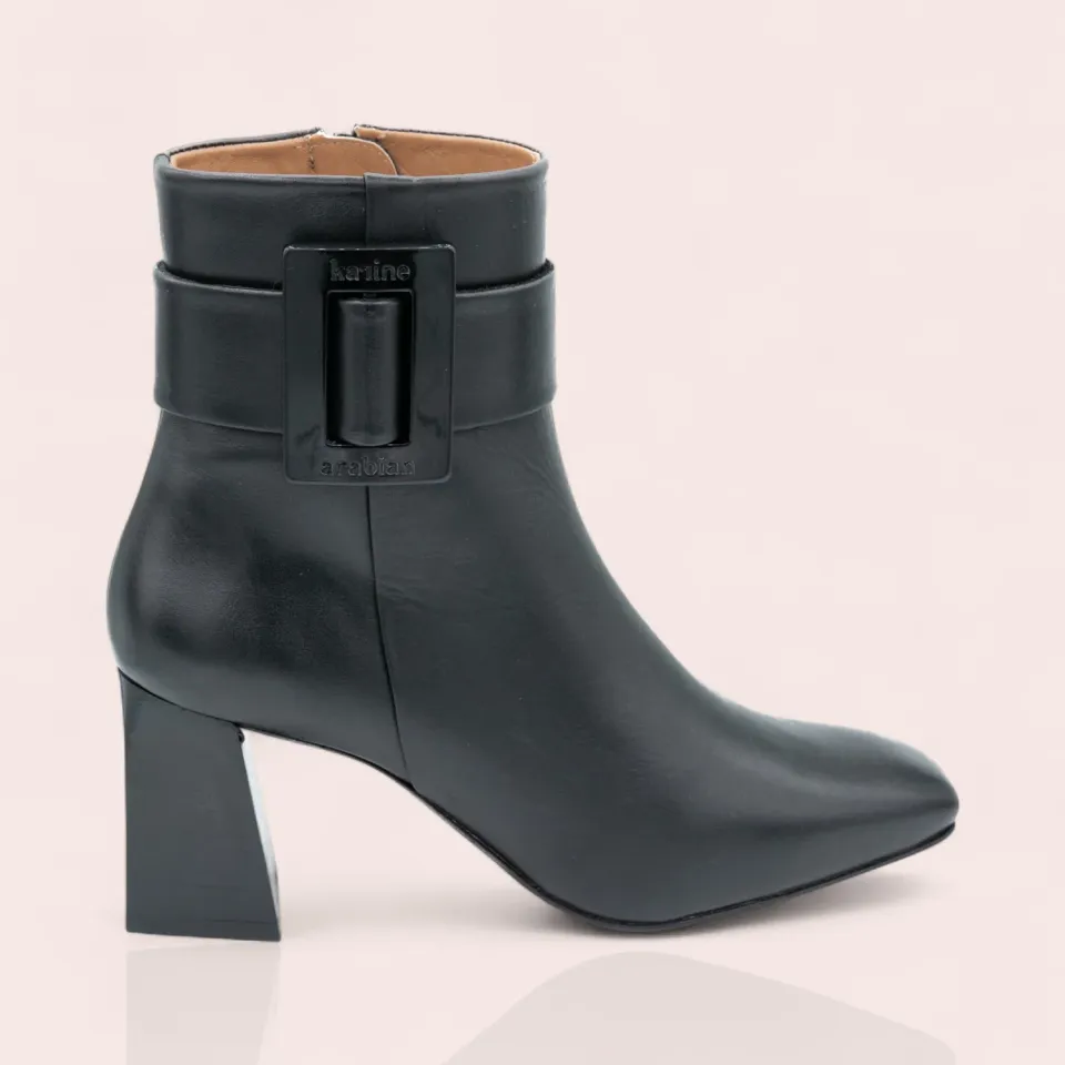 Karine Arabian Billy bottine cuir noir talon 70