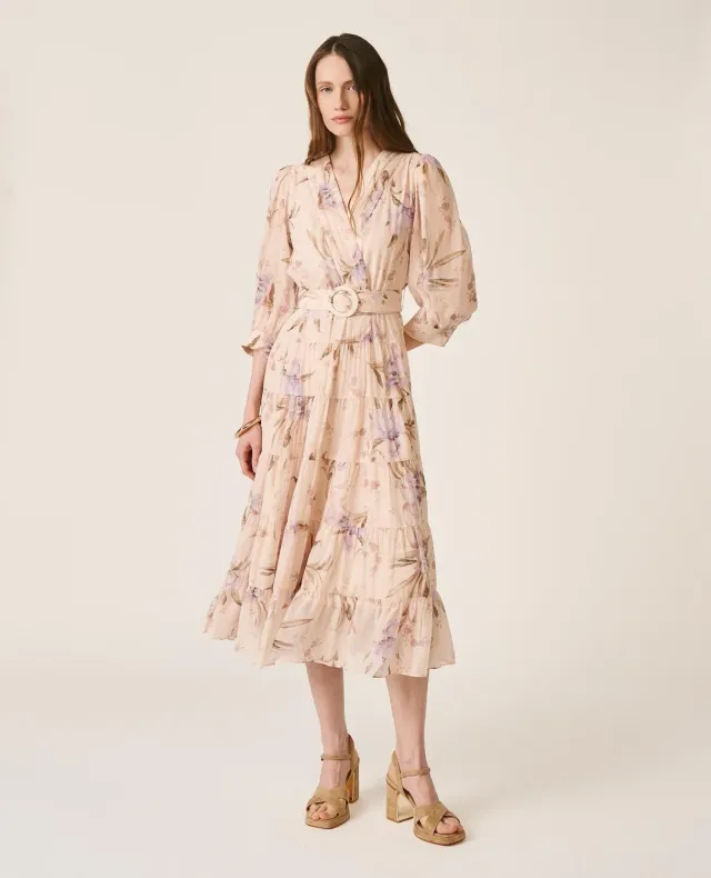 Alma en Pena V26CL0225 Robe longue lilas gaze