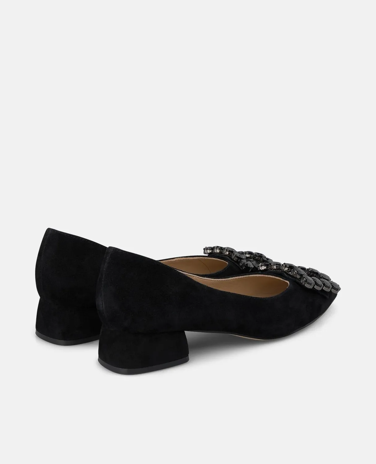 Alma en Pena I260181 ballerines noires ante fleur 3,5 cm