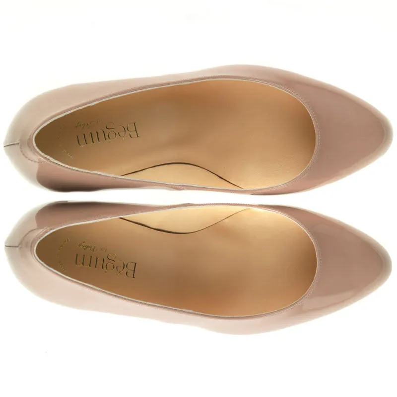 Bégum Paris Narcisse escarpins nude verni 7 cm
