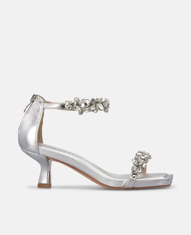 Alma en Pena V265006 sandales argent cuir talon 5,5 cm