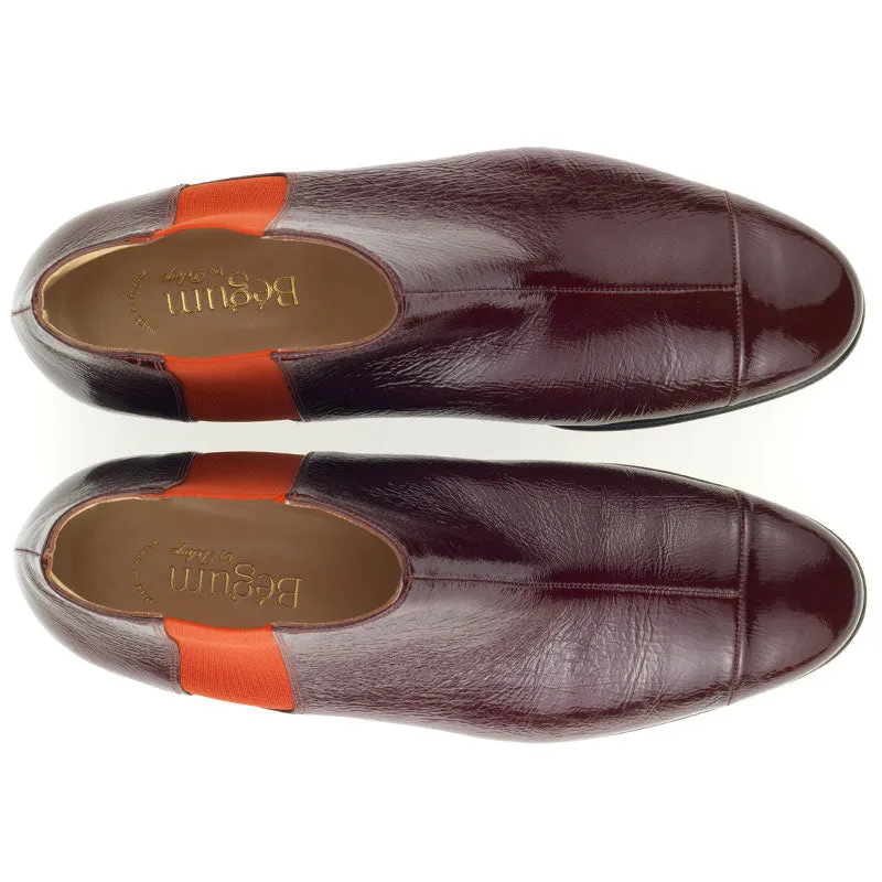 Bégum Paris Lucrèce Vogue bottines vernis bordeaux