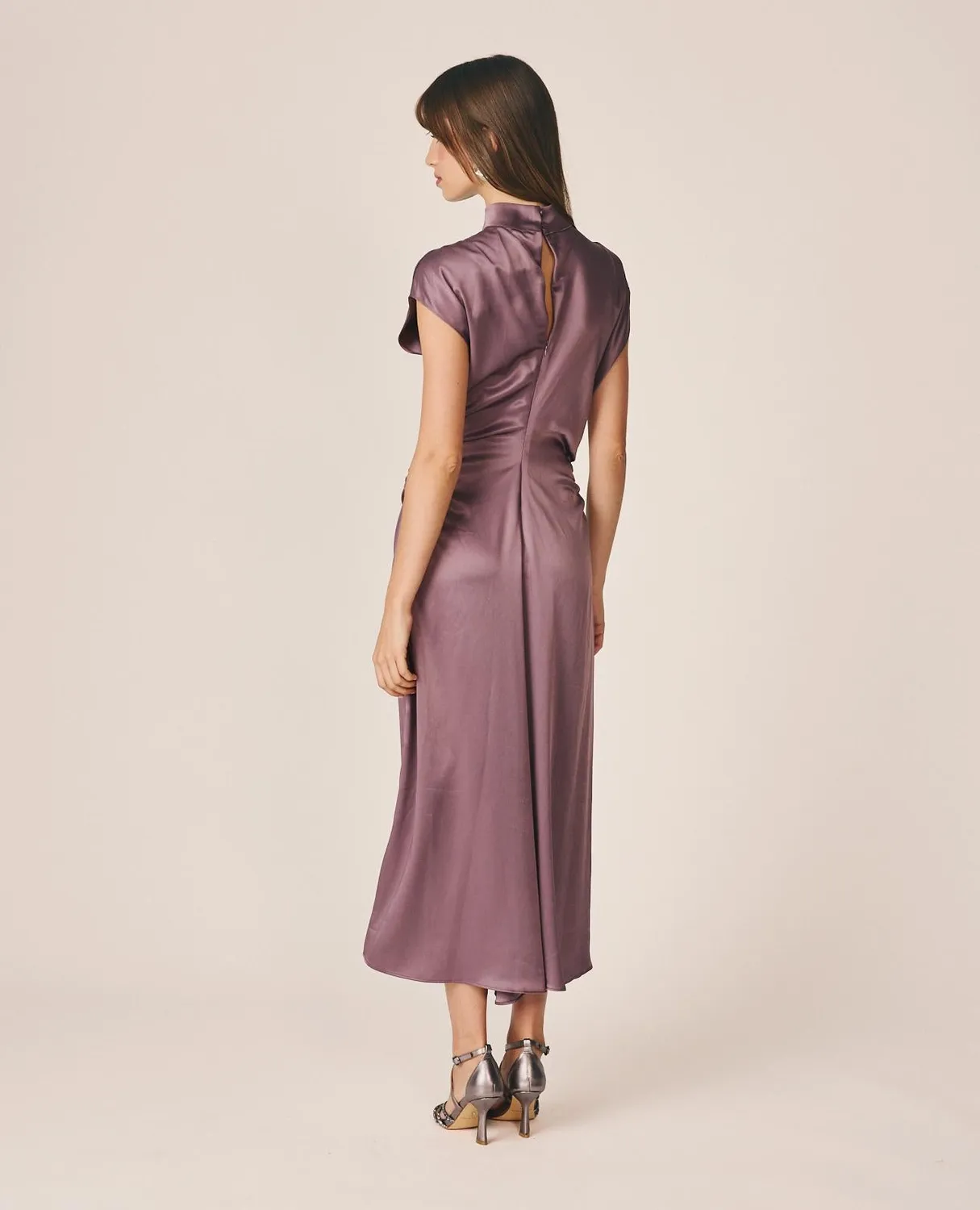Alma en Pena I26CL0235 robe longue satin lavande