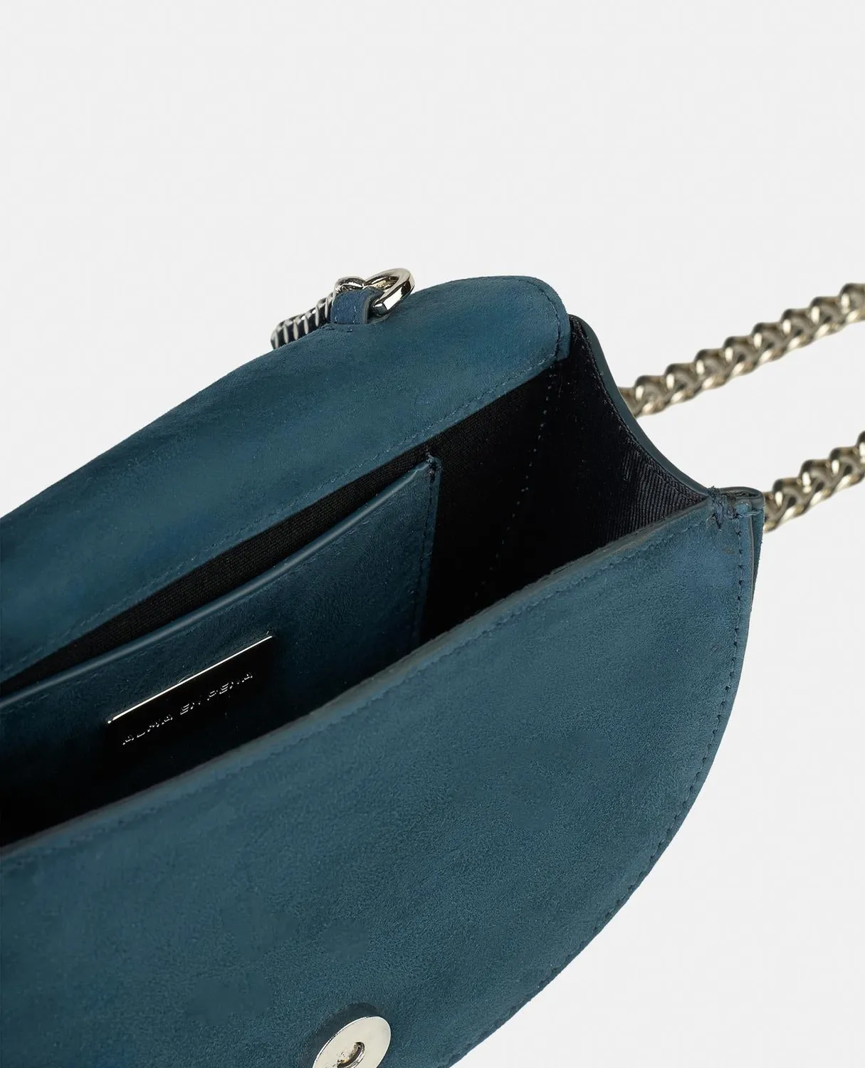 Alma en Pena BG101 Sac Bandouliere Cuir Bleu Serpent Chaine