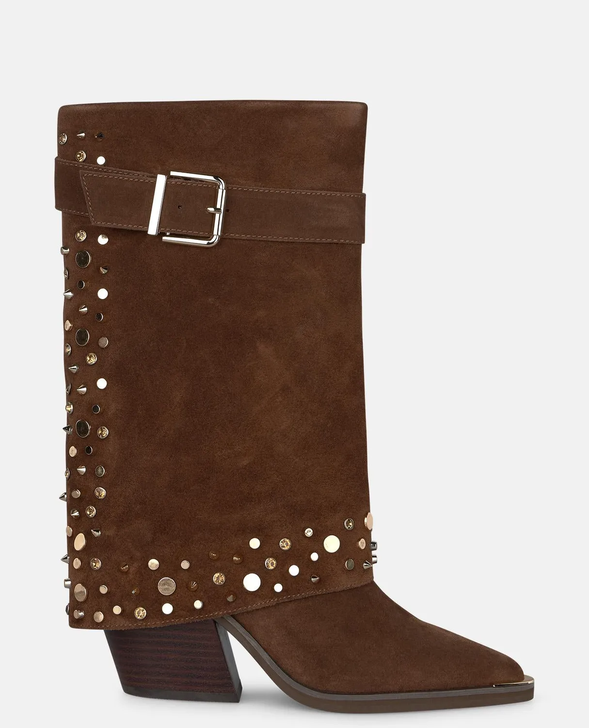 Alma en Pena I260724 bottes camel daim 8 cm